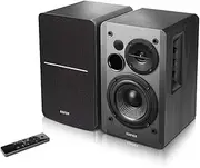Edifier Bluetooth Powered Bookshelf Speakers R1280DBs for PC/TV/Turntable/Studio Monitor/Record Player/Home Theater, RCA/Bluetooth/Optical/Coaxial Inputs,42W Output,Subwoofer Out Port, Black