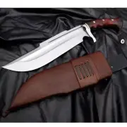 Large Hunting Knife Bowie Sharp Fixed Blade Camping Military Outdoor Survival
