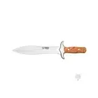 CUDEMAN SPEAR POINT 24CM SATIN FINISH BLADE SATIN OLIVE TREE WOOD HANDLE/ LEATHE