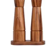 22 cm Manual Salt and Pepper Mill Set with Ceramic and Stainless Steel Grinders