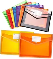 Sewroro Document Organizer Set 7pcs Plastic Expandable File Bags Label Pockets Paper Folders for Office