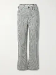 [Nili Lotan] Nili Lotan - Mitchell Striped Low-rise Jeans - Indigo - 28 28 Blue