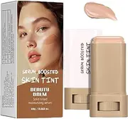 Foundation Stick Beauty Balm Serum Boosted Skin Tint, Solid Tinted Moisturizing Serum Buildable Medium-to-Full Coverage Contour Stick for Face Makeup(#05)