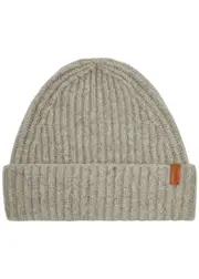Vince Donegal Ribbed Cashmere Beanie - Beige ONE SIZE