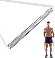 Lights Mountain Mini Pilates Bar for Resistance Bands – 17in Lightweight Aluminum Workout Stick with Center Slot – Portable Home Gym Equipment for Women, Strength & Toning