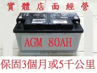 在飛比找Yahoo!奇摩拍賣優惠-中古汽車電池歐規 AGM 80AH 另有 70AH 90AH