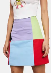 [Black Friday] 80s Colorblock Skirt