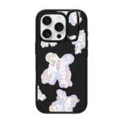 iPhone 16 Pro Impact Ring Stand Case MagSafe Compatible Transparent Flying Butterflies