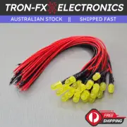5/10/20Pcs 5mm Yellow Round Diffused Yellow Lens LED 20CM Pre Wired DC12V