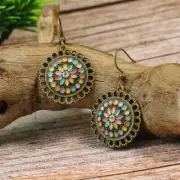 1.5” Bronze-tone Earring Set Bohemian Retro Drop Dangle Hook New Free Ship 8303