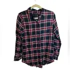 BANANA REPUBLIC BOYFRIEND FIT PLAID TOP NEW WOMEN'S SIZE SMALL