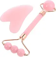 SOPOTUTU 1 Set Facial Tools Set with Scraping Massage Roller for Skin Care Neck Arms Reusable Massager for Strain Relief Skin Firming