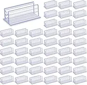 150 Pcs Self Adhesive Sneeze Guard Holder Ticket Sign Holder Glass Sign Stands Acrylic Panels Holder Thick Sneeze Bracket Mouth to Fasten Glass Plate for Desk Table Counter (Plastic)