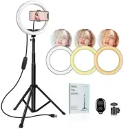 10" Ring Light with Stand and Phone Holder