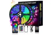 LED Strip 10M RGB LED Strip Multi-Color Flexible Light Strip with 24 Key Remote Control, Sync with M
