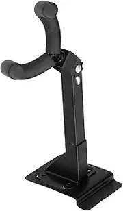 Guitar Wall Hook Metal Black Adjustable Mounting Bracket Stand with Base for Ukulele Bass