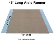 40" Inch Width Burlap Aisle Runner - 45 Feet