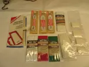 sewing notions ASSORTMENT bias tape, chalk, bias, piping, elastic, tracing paper