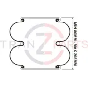 Fits ROR Meritor Trailer Airspring Ask009 Double Convoluted 21221395