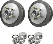 Pair Trailer 10 inch Hub Drums & LM Bearings Suit Electric Hydraulic Setup Suits HT Holden
