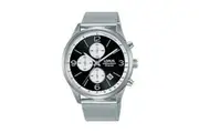 Lorus Men's Stainless Steel Chronograph Dress Watch - Mod. DRESS - 10 ATM Water Resistant - 43mm Case - Mesh Strap - Tachymeter - Official Box