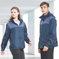 在飛比找PChome24h購物優惠-【Sunrise】中性款防風防潑水風衣外套(99308)深藍