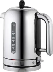 Dualit Classic Kettle | Polished Stainless Steel with Black Trim | Quiet Boil...