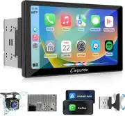 NIB CARPURIDE YT09S 9" IPS Double Din Stereo Screen Apple CarPlay Android
