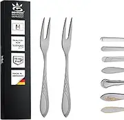 Gehring Solingen Filou Cold Cut Fork, Set of 2, Serving Fork, Cutlery Made of 18/10 Stainless Steel, Serving Fork, Dishwasher Safe, Made in Germany