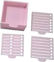 LeeQinersw Memo Paper Storage Box with Stencil Sticky Note Holder for Classroom Use , Pink