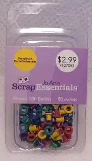 JOANN SCRAP ESSENTIALS 1/8" Eyelets 80/pack (NEW)