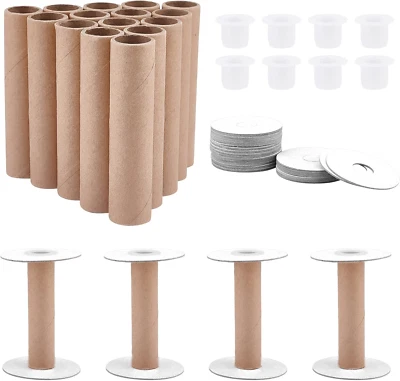 20Pcs Ribbon Spools Removable Empty Cord Thread Storage Organizer Ribbon Holder