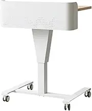 ASSYA Lifting Podium Stand with Wheels, Height-Adjustable Portable Mobile Standing Laptop Table, Suitable for Churches, Weddings, Classrooms