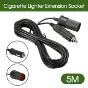 12V Car Cigarette Cigar Lighter Extension Adapter Plug Lead Socket with 5M Cable