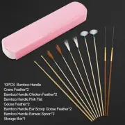 Ear Massage Set Earwax Cleaner Goose Feather Stainless Steel M0U3