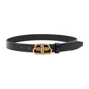 [Balenciaga] Balenciaga-Black Bb Thin Belt-Donna 70 CM