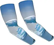[FHEDVBN] Penguins On The Iceberg Arm Sleeves Compression Arm Covers for Men Women Outdoor Sun Sleeves Cooling Sports Sleeve, Black