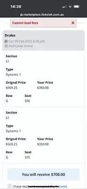 Drake Anita Max Win Tour 2x Reserved Seating Ticket