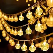 Areaphmet LED String Lights USB Plug - Multicolor Changing 10M/32.8FT 80 LED Globe Balls Indoor String Light Outdoor Fairy Lights Strings Decorative for Girls Bedroom Christmas Tree- (Warm-White)
