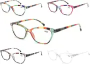 MODFANS Reading Glasses Women 5 Pack Fashion Ladies Readers 1.25 for Reading