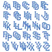 Iron on Letter Patches, 78Pcs Letters A-Z, Blue 2inch Height