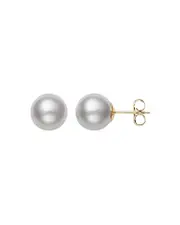 Bloomingdale's Fine Collection White South Sea Cultured Pearl Stud Earrings in 14K Yellow Gold