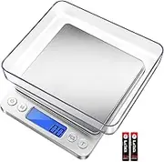 Food Scale, Digital Kitchen Scale, Multifunction with LCD Display, 3000g/ 0.1g for Home Cooking, Lab, Jewlry(Battery Included)