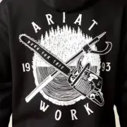 Ariat Rebar Workman Chainsaw Hoodie XXL Black NEW Sweatshirt