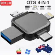 2TB 256G Backup Stick,Photo Stick USB Memory Phone Flash Drive,4 in 1 USB Type C