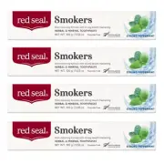 [Red Seal] 4 x Smokers Toothpaste For Strong Breath Freashener Paraben Free