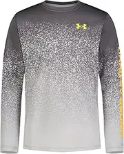 [Under Armour] Boys' Outdoor Long Sleeve Tee, Stylish Crew Neckline, Logo & Printed Designs, UPF 50+