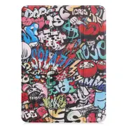 Horizontal Flip Graffiti Patterned Painted Leather Case For Ipad Pro 11 Inch (2018) With Three-Folding Holder and Wake-Up / Sleep Function