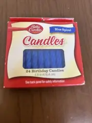 Betty Crocker Blue Spiral Birthday Candles Cake Topper New