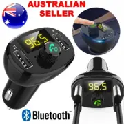 Car Lighter Socket Bluetooth Adapter Wireless FM Transmitter Dual USB Charger